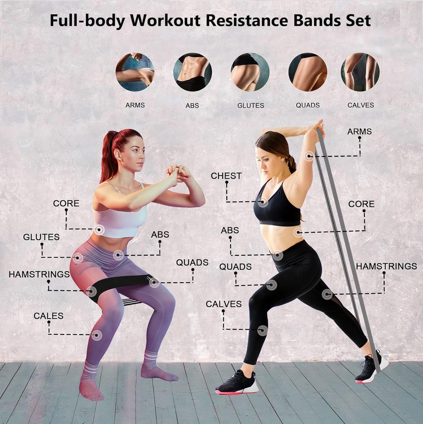 Full Body Workout Bands (Resistance Bands)